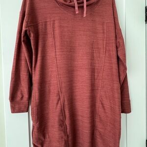 Toad & co Rust Red Cowl Neck Sweater Dress